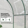 Portabelt Växthus 180 x 180 x 200 cm Vit Stålram Plastöverdrag