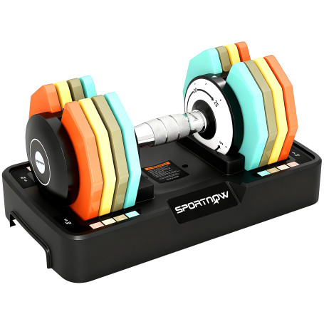 Justerbar Hantel Svart 5–25 kg Med Halkfritt Grepp