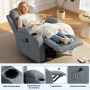 Massagestol Ljusgrå Med Gung-, Ligg- Och Värmefunktion