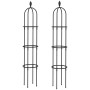 Klätterstöd Obelisk Grön 174 cm Stål 2-pack