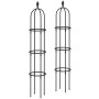 Klätterstöd Obelisk Grön 174 cm Stål 2-pack