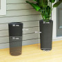Stapelbara Planteringskrukor Mörkgrå 35 x 35 cm 2-pack