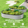 Odlingslåda Oval Grå 135 x 90 x 30 cm Metall 2-pack
