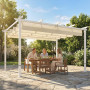 Pergola Beige 3 x 4 m Med Skjuttak UV30+