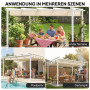 Pergola Beige 3 x 4 m Med Skjuttak UV30+