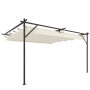Pergola Terrassendach Vit 4 x 3 m Aluminium Med Justerbart Tak