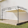 Pergola Terrassendach Vit 4 x 3 m Aluminium Med Justerbart Tak