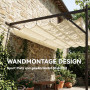 Pergola Terrassendach Vit 4 x 3 m Aluminium Med Justerbart Tak