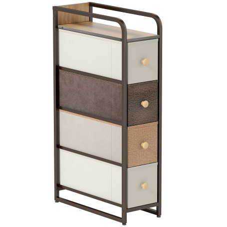 Tunn Byrå Flerfärgad 20 x 47 x 84,5 cm Stål Och tyg lådor