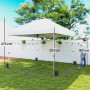 Pop-up Paviljong Vit 3 x 3 m Vattentät UV 50+ Med Väska Sandsäckar