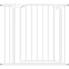 Trappgrind Vit 76–89 x 76 cm Utan Borrning Med Automatisk Stängning