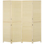Rumsavdelare Natur 180 x 180 cm Bambu 4-Delad