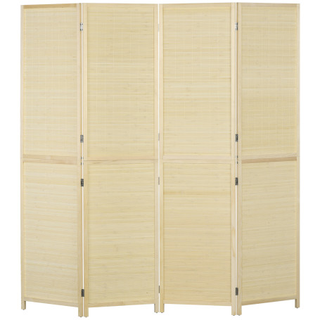 Rumsavdelare Natur 180 x 180 cm Bambu 4-Delad