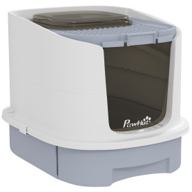 Kattlåda Med Lock Grå 40,5 x 52,5 x 42,5 cm Plast