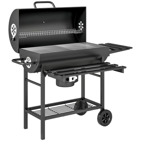 Kolgrill Svart 114 x 65 x 95 cm Stål Med Lock