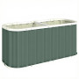 Odlingslåda Extra djup Grå 136 x 53 x 61 cm Metall