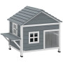 Kattstuga Grå 101 x 72,5 x 81 cm Trä 2 Våningar