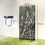 Rumsavdelare Svart 65 x 130 cm Metall Fristående Hängande