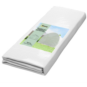 Växthusfolie Vit 3 x 3 m Polyeten Med Rulldörr Och 6 Fönster