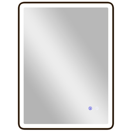 LED-Badrumsspegel Svart 80 x 60 cm Med Belysning