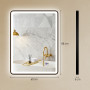 LED-Badrumsspegel Svart 80 x 60 cm Med Belysning