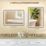 LED-Badrumsspegel Svart 80 x 60 cm Med Belysning