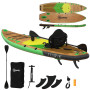 Uppblåsbar SUP-Board Med Kajaksäte Grön 335 cm Set
