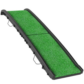 Hopfällbar Hund ramp Gräsyta med högt grepp 155 x 38,5 x 15,5 cm Plast