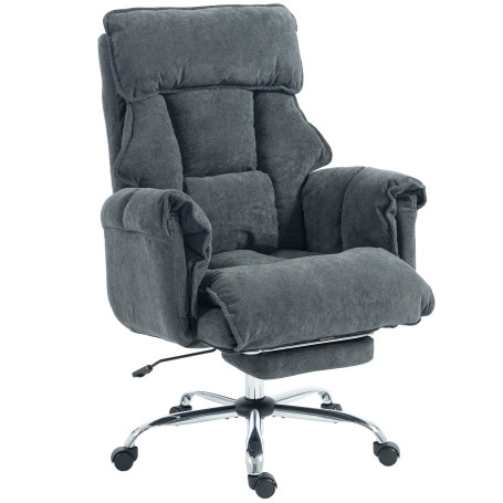 Kontorsstol Mörkgrå 80 x 80 x 106–114 cm Tyg