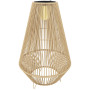 Solcells Golvlampa Brun Rattan LED Boho IP44 Vattentät