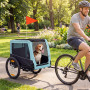 Fällbar Cykelvagn För Hund Ljusblå 143 x 70 x 90 cm
