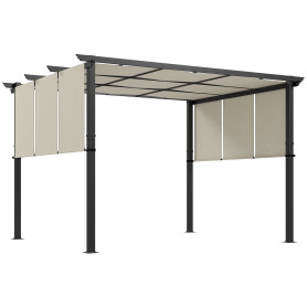 Väderbeständig Pergola Markis Beige 3 x 3,5 m