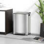 Sopkärl Silver 2 x 30 l Rostfritt Stål Soft-Close
