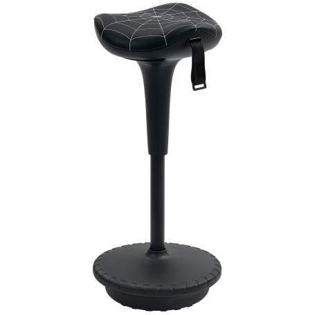 Ergonomisk Kontorspall Svart Höjdjusterbar 65,5–83,5 cm