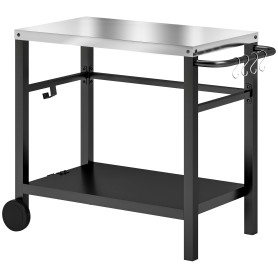 Grillvagn Svart 102 x 56 x 81 cm Rostfritt Stål
