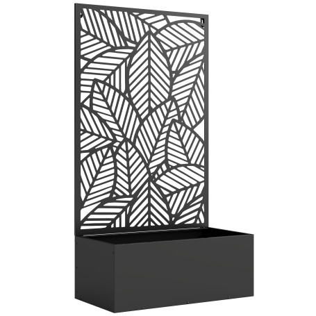 Odlingslåda Med Rankgaller Brun Metall