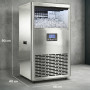 Kommersiell Ismaskin Silver Rostfritt Stål 45 kg/24 h 15 kg Behållare