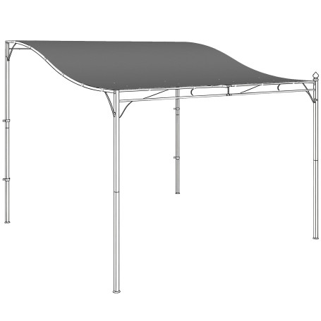 Ersättnings Takduk Mörkgrå 298 x 293 cm Polyester