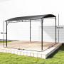 Väggmonterad Pergola Grå 286 x 384 x 252 cm Metall