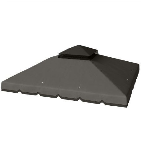 Ersättningsduk Till Paviljong Ljusgrå 3 x 3 m Vattenavvisande