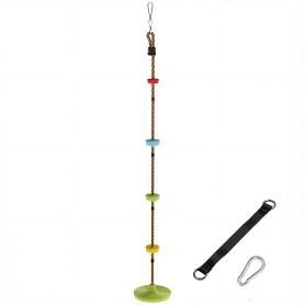 Klätterrep Gunga Med Plattform Grön För Barn 3–8 År