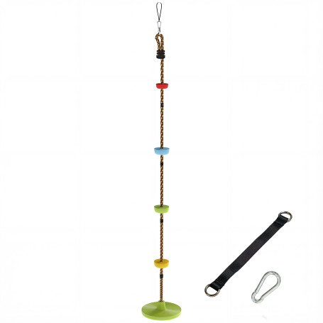 Klätterrep Gunga Med Plattform Grön För Barn 3–8 År