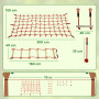 Stor Klättring Set Ninjabana Röd 1 000 x 300 x 180 cm Med Ringar Och Klätterstege