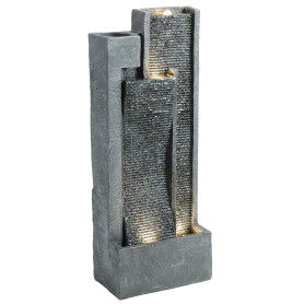 Trestegs Trädgårdsfontän Grå 38 x 19 x 101 cm Plast