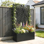 Odlingslåda Med Insynsskyddspanel Svart 61 x 23 x 113 cm Plast