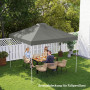 Ersättningstak Till Paviljong Grå 3 x 3 m UV50+ Vattentätt