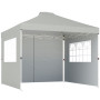 Pop-up Faltpaviljong Grå 3 x 3 m Vattentät UV 50+