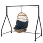 Mångsidigt Gungställningsstativ Svart För Två- eller Tresitsgunga Eller Hängkorg