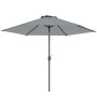 Marknadsparasoll Grå 3 m Med Vev Och Vindventil