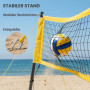 Portabelt Volleybollnät Set Svart 950 x 100 x 248 cm Stål